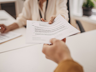 Passing paperwork