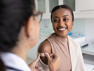 Woman attending doctor appointment