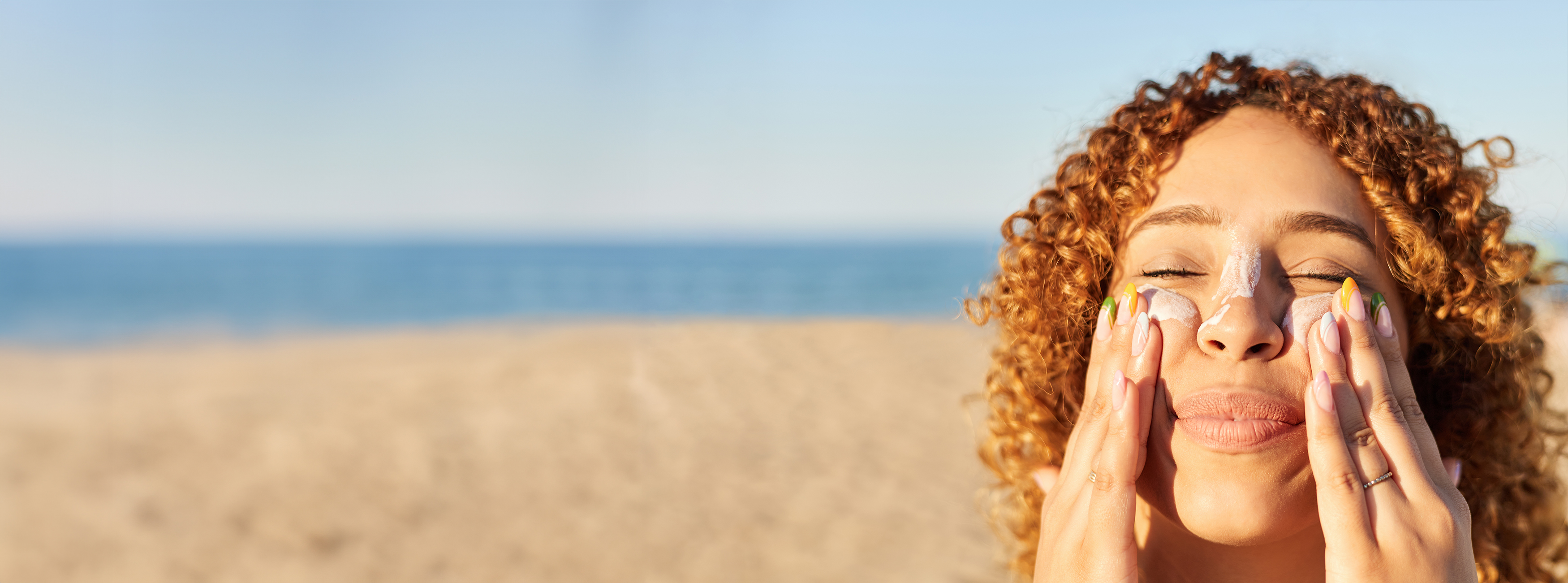 Woman relaxing on the beach