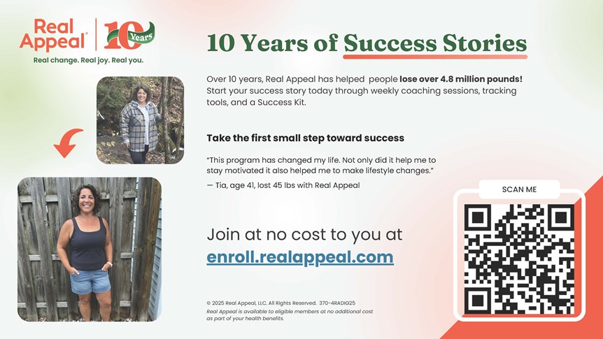 real appeal 10 years of success stories with qr code